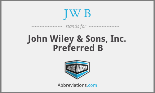 JW B - John Wiley & Sons, Inc. Preferred B